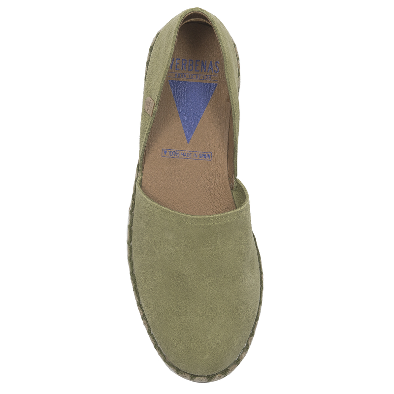 Verbenas Espadryle damskie Carmen Serraje Kelp zielone