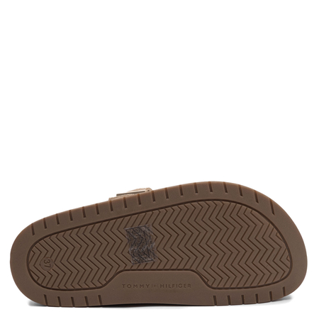 Tommy Hilfiger Suede Clogs With Cork Sole Beige T3A2-34310-BEIGE