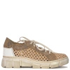 Maciejka Leather Woven Platform Lace-Ups Breathable Beige 05850-04/00-1