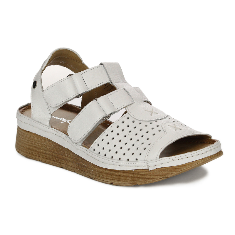 Maciejka Women's Leather White Sandals
