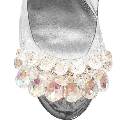Sca'viola Women's sandals on a high heel Silver