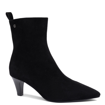 Maciejka Women's Suede Ankle Boots on a Stiletto Heel Black Suede Slip-On K7695-01/00-7