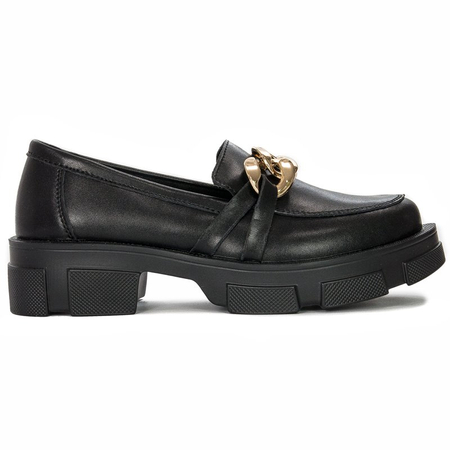 Półbuty Filippo DP3221-22 BK Black Czarne