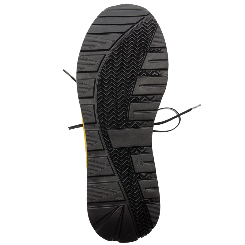 Maciejka Platform Sneakers With Patent Accents Black–Yellow 06295-01/00-8