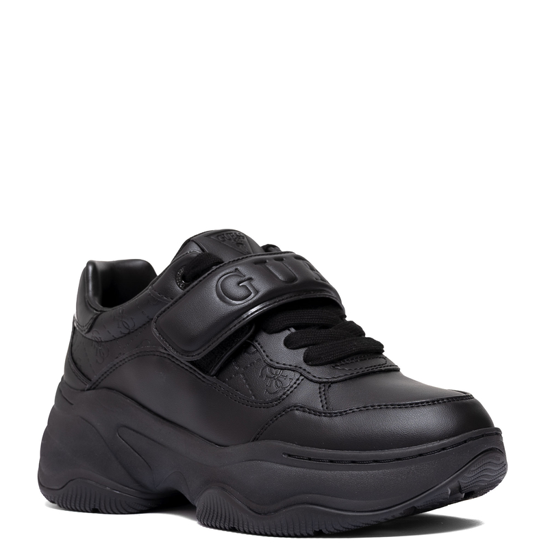 Guess Platform Logo-Strap Chunky Sneakers Black FLFHNNELE12-BLACK