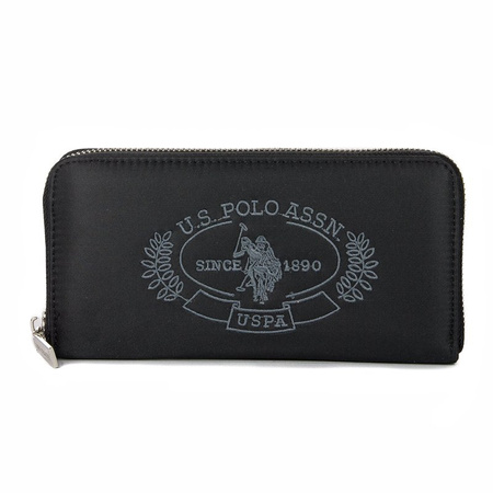Portfel U.S. POLO ASSN. Springf L Zip Ard Wallet BEUPA5094WIP000 Black Czarny