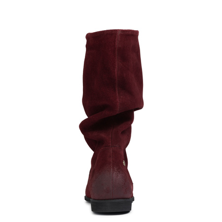 Maciejka Suede Knee-High Boots Slim Fit Burgundy 05057-30-00-6