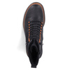 Rieker Insulated Lace-Up Ankle Boots With Zipper Black 72653-00-BLACK