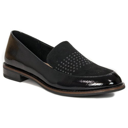 Sergio Leone PB254 MIC Black Patent Moccasins