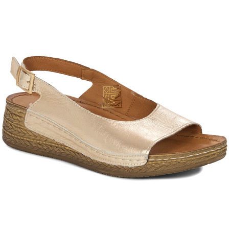 Maciejka Women's Leather Sandals Gold