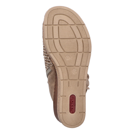 Rieker 63791-60 Wedge Sandals Openwork Flower Beige 63791-60