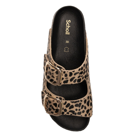 Scholl Klapki Damskie Leopard