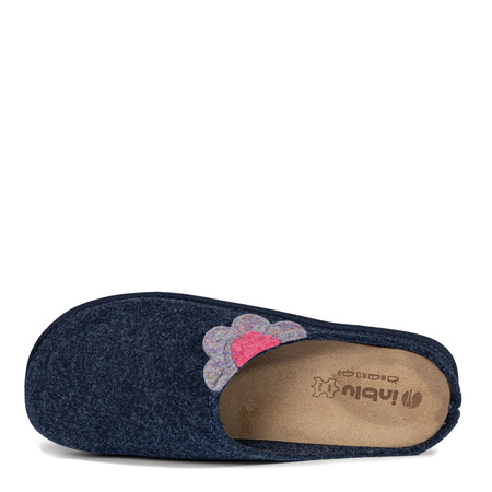 Inblu Felt Women's Slippers With Leather Insole Blue-Grey CS000043-AVIO