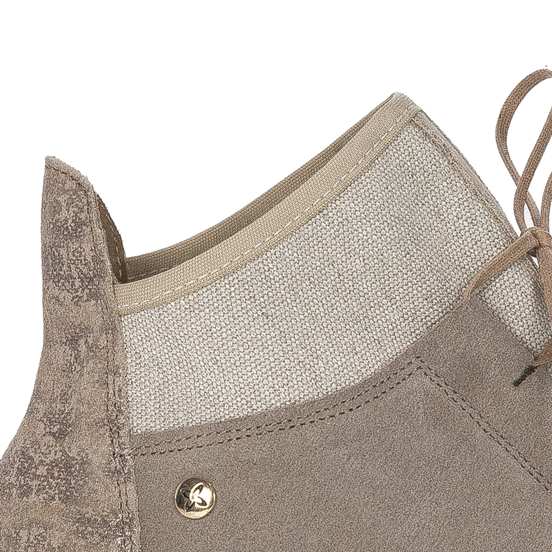 Maciejka Dark Beige Lace-up Boots