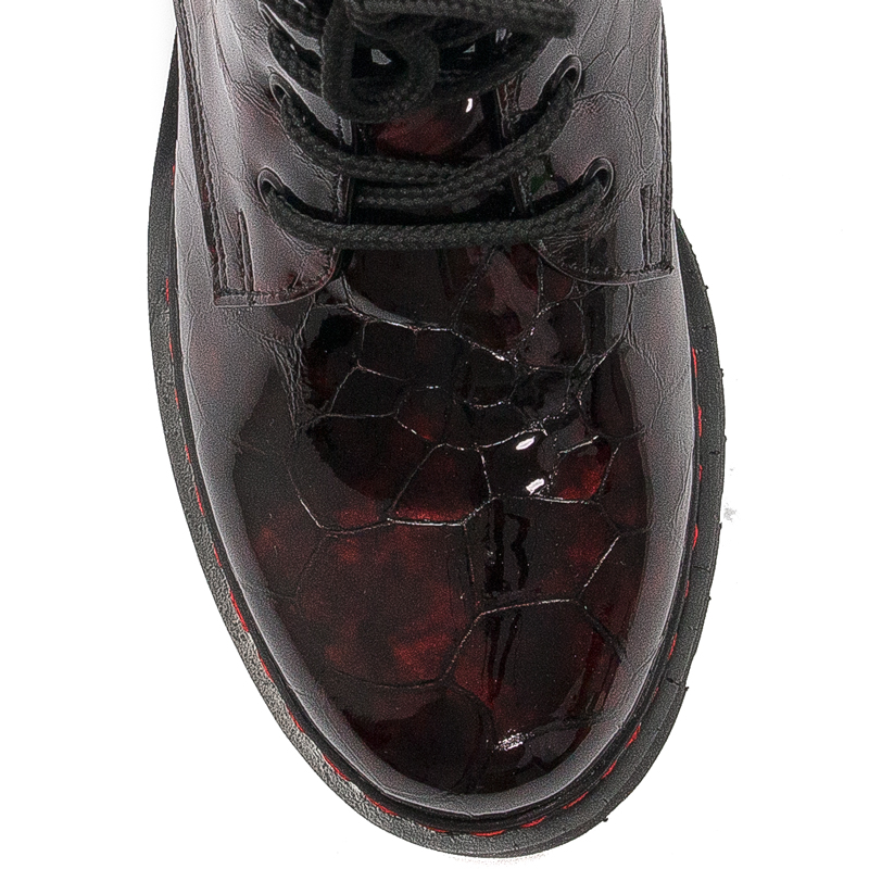 Artiker boots, leather, insulated, black and burgundy