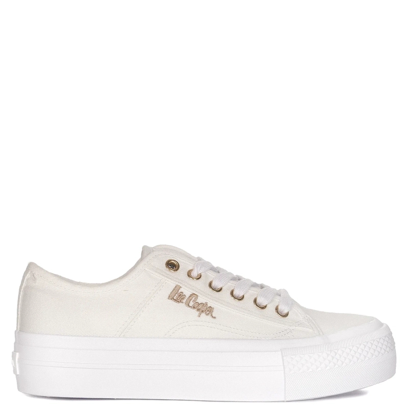Lee Cooper Trampki Damskie Na Platformie White Białe