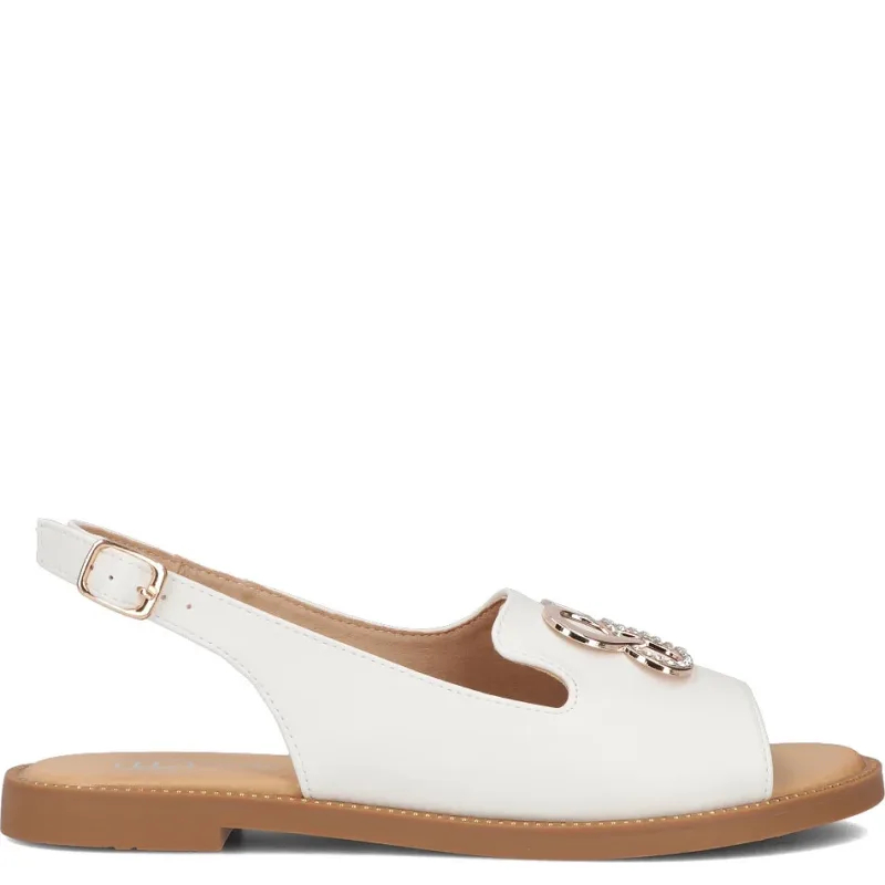 Filippo Women's Sandal White With Strap