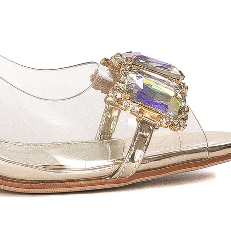 Sca'viola Women's Sandals On A High Heel Gold