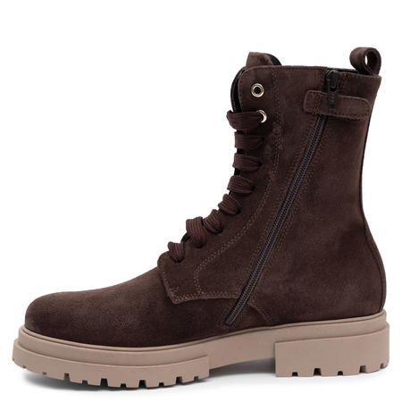 Tommy Hilfiger Women Suede Lace-Up Platform Ankle Boots Brown T4A5-35172-D-BR