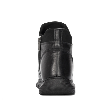 T.Sokolski Botki Damskie Skórzane Black Czarne