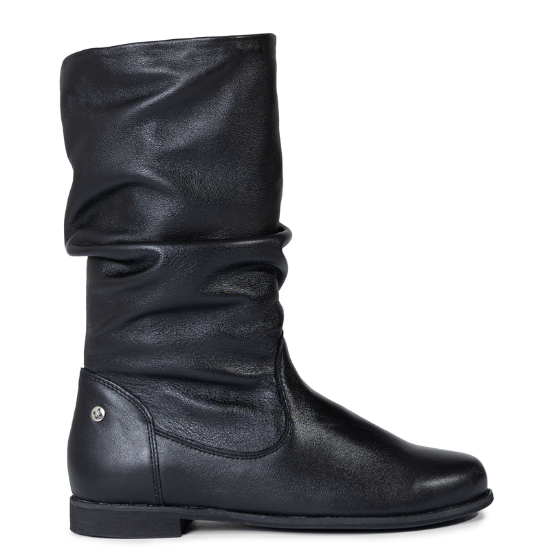 Maciejka Slouchy Kozaki Płaskie Czarne 05057-20/00-6