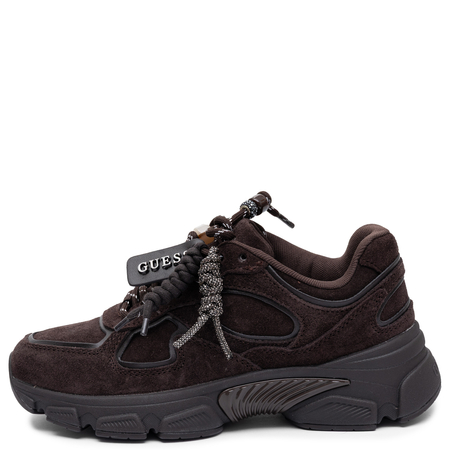 Guess Suede Women's Chunky Platform Sneakers Dark Brown FLFIRR-SUE12-BR