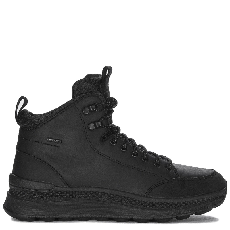 GEOX Men's Black leather boots