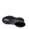 Boccato Asymetryczne Botki Na Klocku Z Suwakiem Czarne 3200-BLACK-GOLD