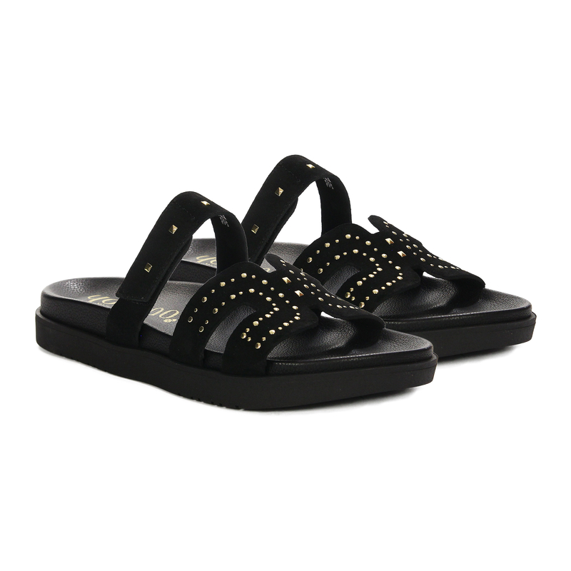 Yokono Women's Leather Flip Flops Negro