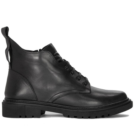 Boccato Women's black leather lace-up boots