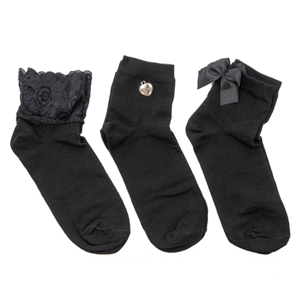 A set of Milena exclusive socks, lace, bow, pendant Heart