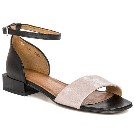Maciejka 04618-21/00-5 Black+Pink Shine Sandals