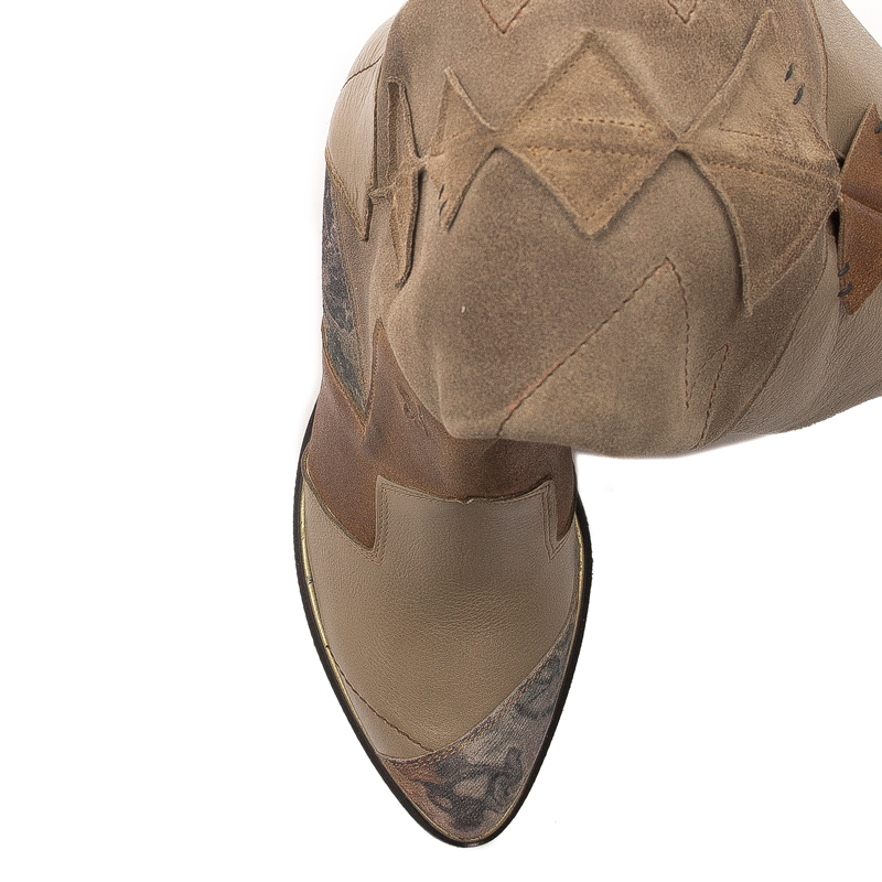 Maciejka 05640-10/00-3 Dark Beige Knee-High Boots