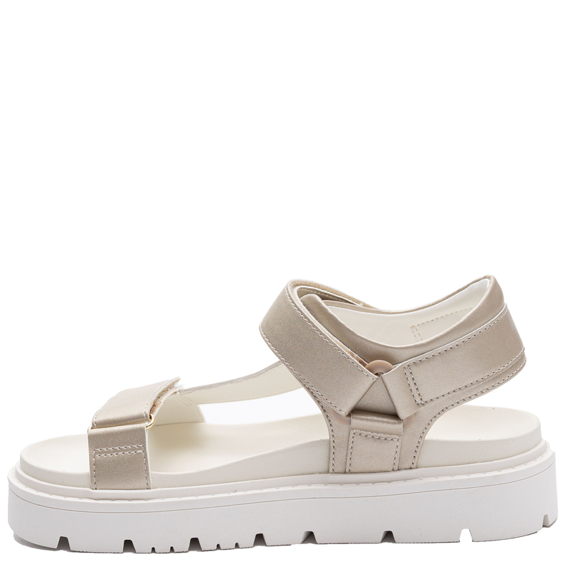 Tommy Hilfiger Złote Sandały Damskie na Platformie T3A2-34285-PLAT