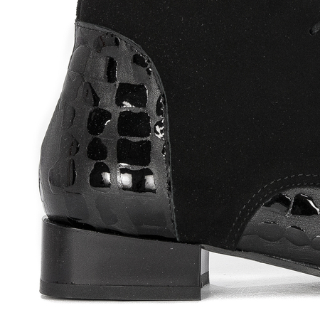 Maciejka Black Women's Lace-Up Boots