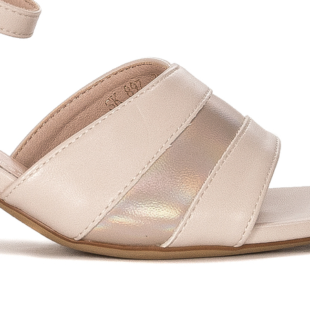 Sergio Leone Women's Sandals On A High Heel Beige Mix