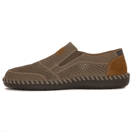 Rieker Men's Beige Slip-on Low Shoes