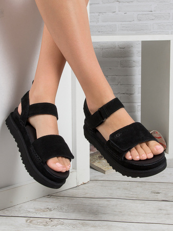 UGG Sandały Damskie Skórzane Goldenstar Black