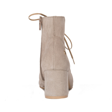 Maciejka Dark Beige Women's Lace-Up Boots