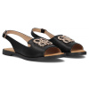 Filippo Women's Flip-Flops Black With Strap