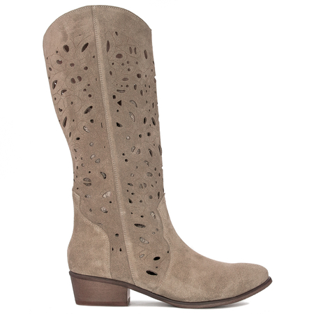 Maciejka 2875J-04/00-1 Beige Knee-High Boots