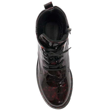 Artiker boots, leather, insulated, black and burgundy