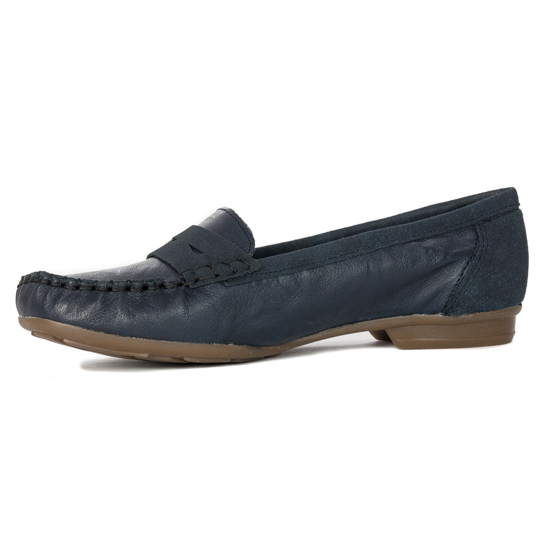 Rieker Women's moccasins leather pazifik navy blue