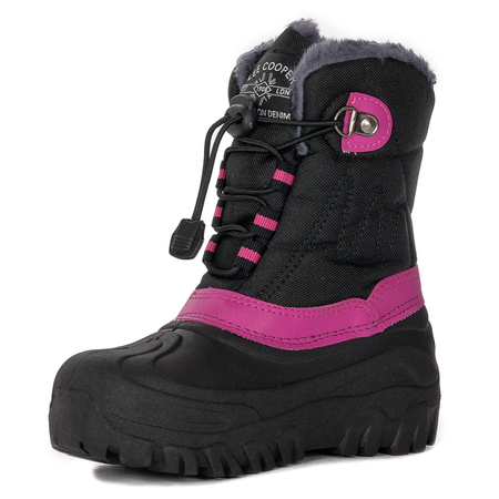 Lee Cooper Black - Fuchsia Snow Boots LCJ-21-44-0523K