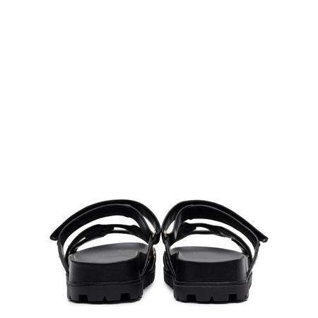 Guess Klapki Damskie Na Platformie z Oczkami Black FLPFAS-ELE03-BLK