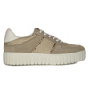 Igi&Co Women's leather platform sneakers dark beige
