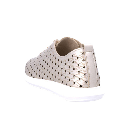 Remonte Women's Leather Gold Sneakers