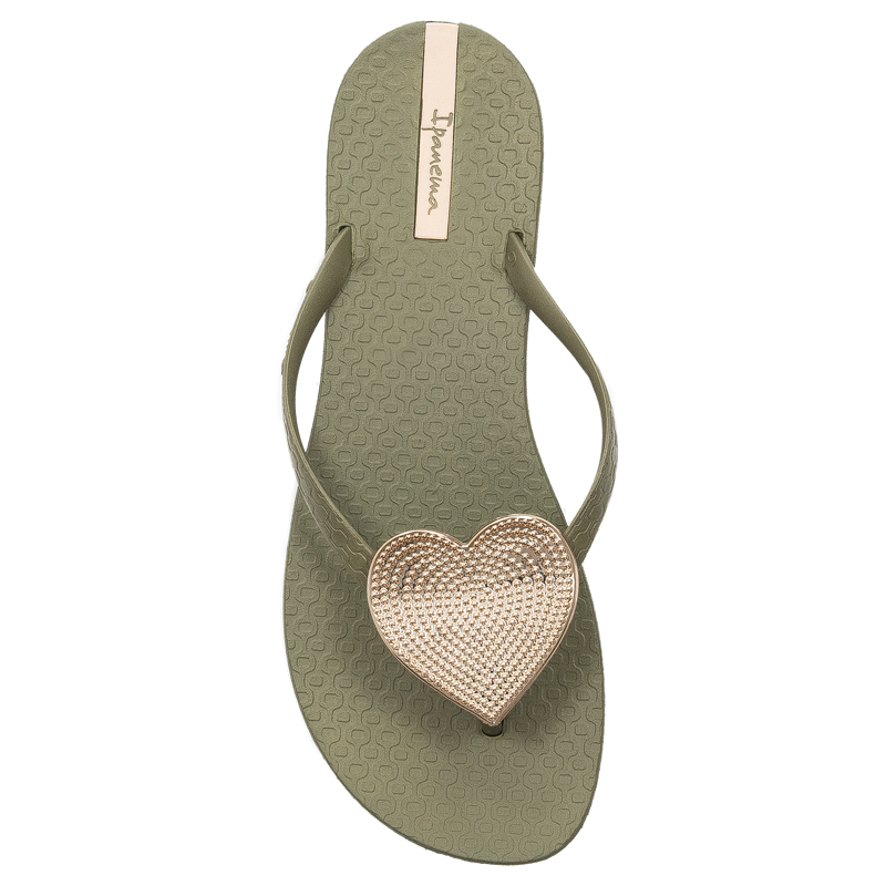 Ipanema Maxi Fashion II Fem Green/Beige flip-flops Slippers