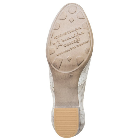 Maciejka 04871-03/00-0 Grey-Beige Flat Shoes