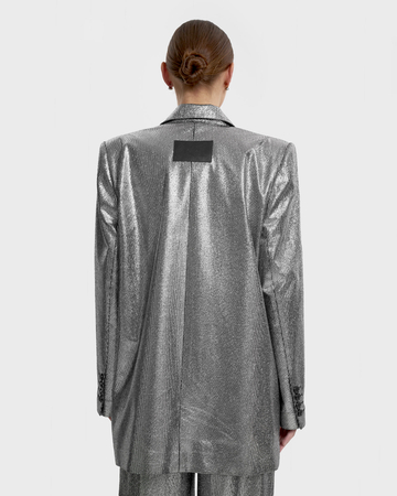 Opra Bahira Silver Oversize Blazer